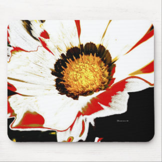Mousepad White Red Blume