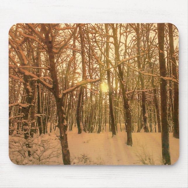 Mousepad Winterwald Schnee und Licht (Vorne)