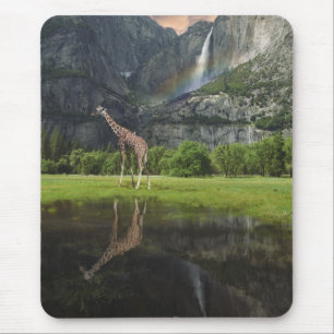 Mousepad yosemite fall giraffa Regenbogen