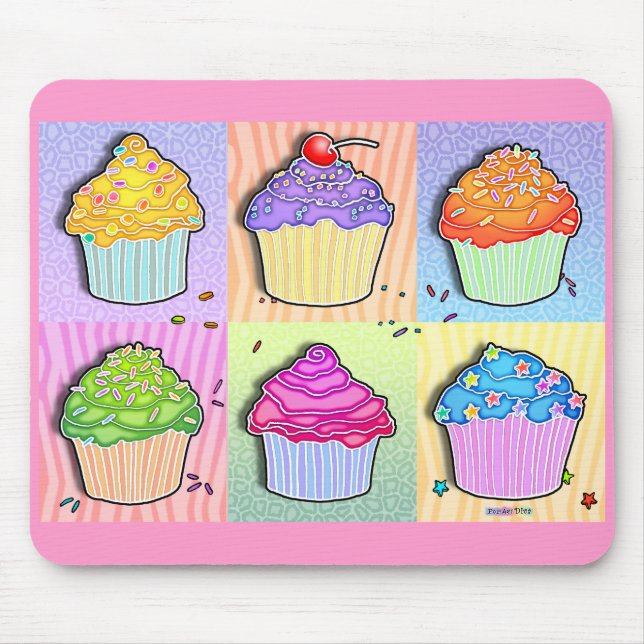 Mousepads - Pop-Kunst-kleine Kuchen (Vorne)