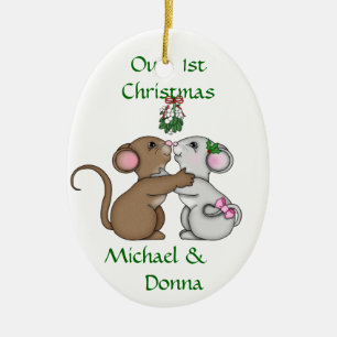 Mousey Liebe-Weihnachten Keramikornament