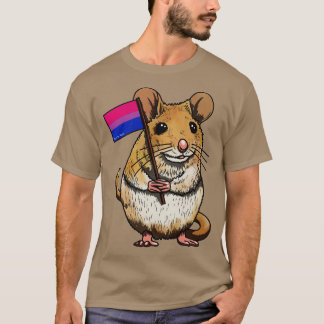 Mousie mit Bi Flag T-Shirt