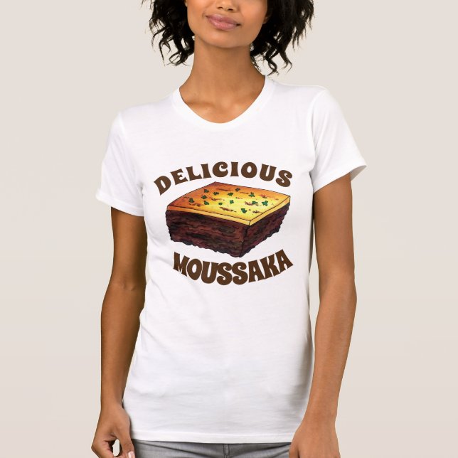 Moussaka Griechisch Mittelmeer Food Eggplant Potat T-Shirt (Vorderseite)