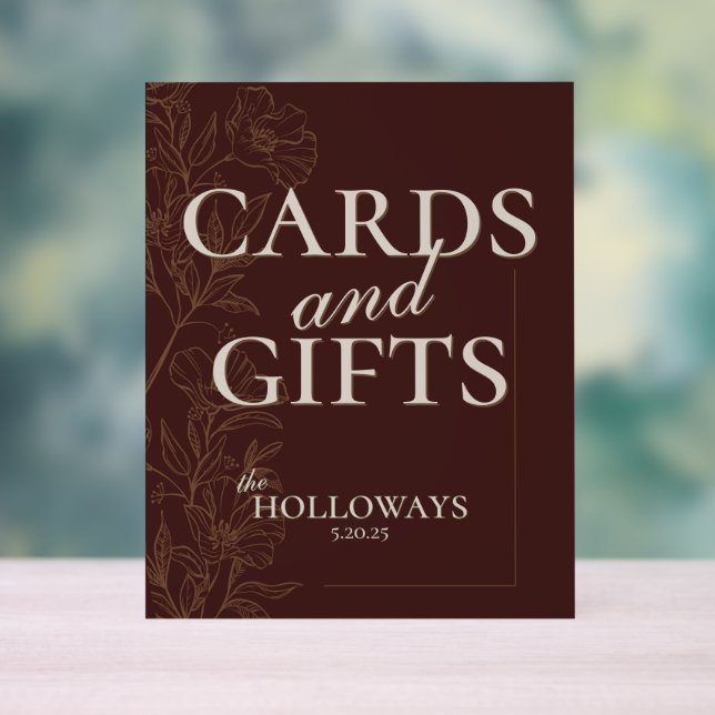 Mousse Brown Wedding Brautparty Cards and Gifts Acrylschild (Neutral)