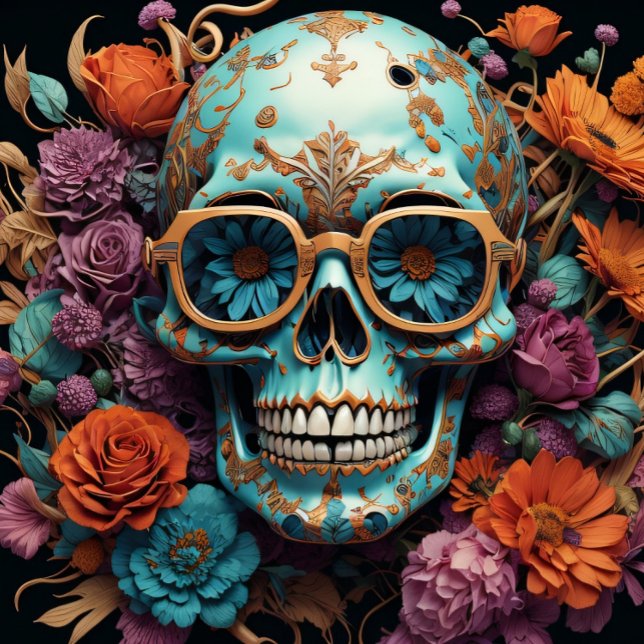 Mousseline Blume Skull Paper v2- Hygienepapier Seidenpapier (Von Creator hochgeladen)