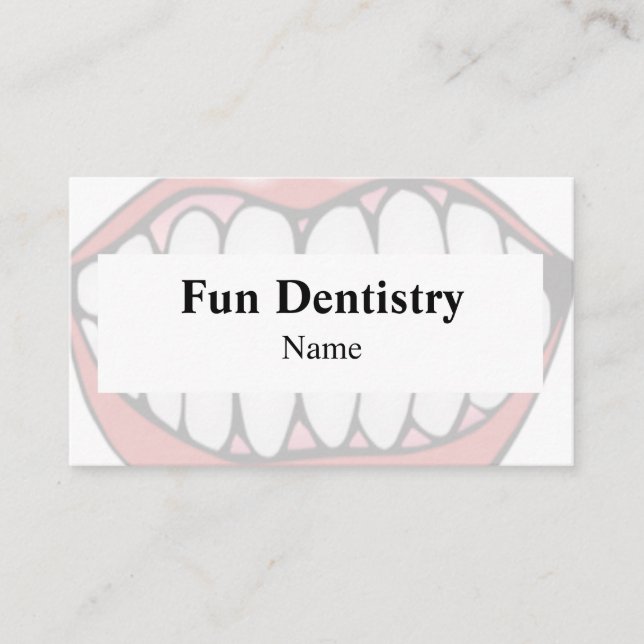 Mouth Dentist Business Card Visitenkarte (Vorderseite)