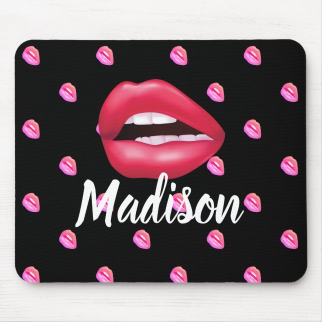Mouth Lipstick Makeup Beauty Custom Personalisiert Mousepad (Vorne)
