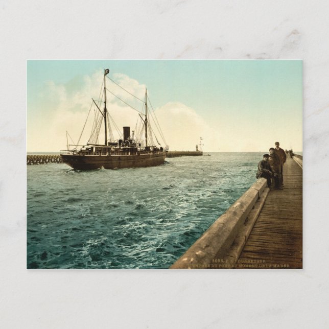 Mouth of the hafor, Dunkirk, Frankreich Postkarte (Vorderseite)