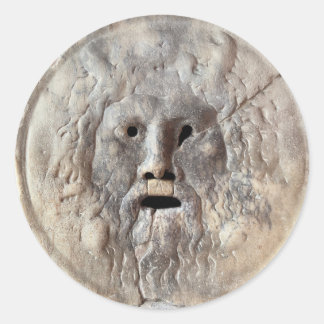 Mouth of Truth - La Bocca della Verità, Rome Italy Runder Aufkleber