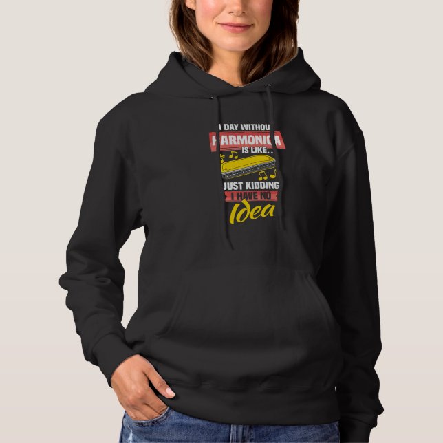 Mouth Organ Harmonica French Harp & Harmonicist Hoodie (Vorderseite)