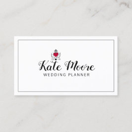 Movable Heart Wings Wedding Planer Script Typ Visitenkarte