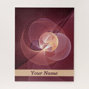 Movement Abstrakt Wine Red Rosa Fraktal Art Name Puzzle