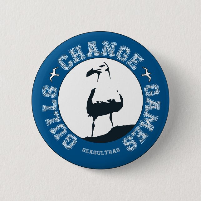 Möven-Änderungs-Spielknopf Button (Vorderseite)