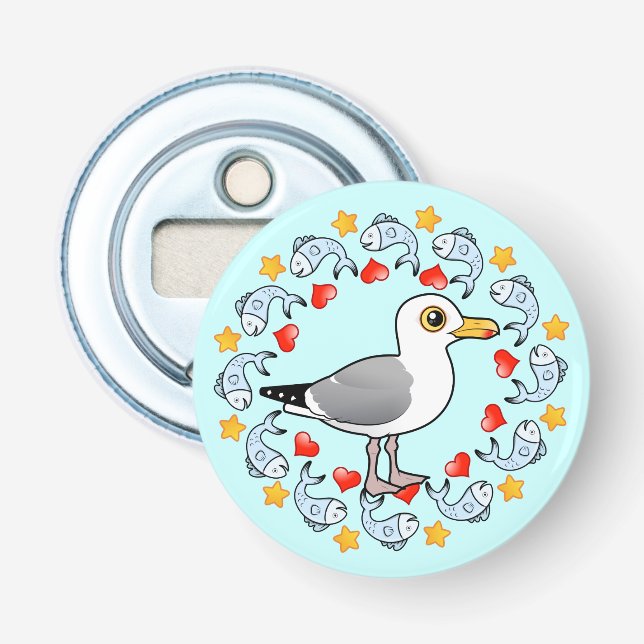 Möven-Kreis der Liebe Flaschenöffner (Vorderseite)