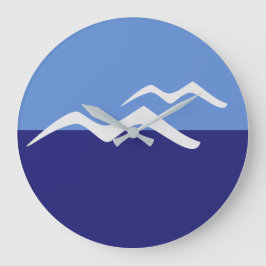 Möven/runde (große) Wanduhr