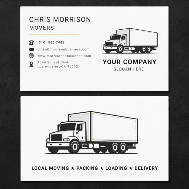 Movers Truck Service Visitenkarte (Von Creator hochgeladen)