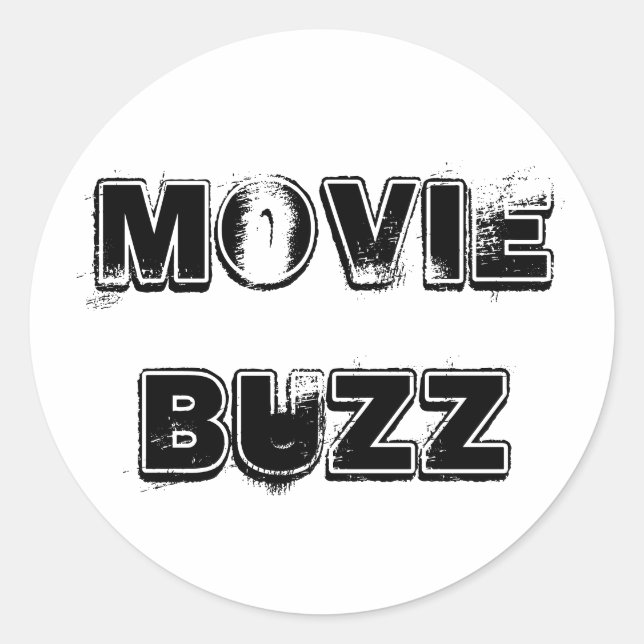 Movie Buzz Runder Aufkleber (Vorderseite)
