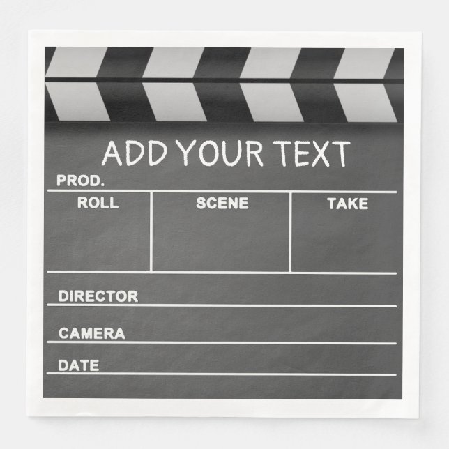 Movie Clapboard Papier Napkins Serviette (Vorderseite)