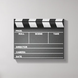 Movie Clapboard Stretched Canvas Print Leinwanddruck