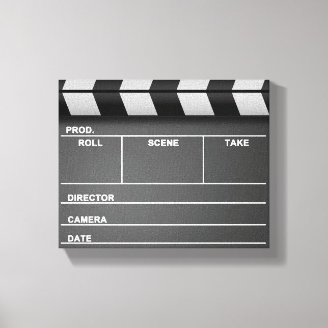 Movie Clapboard Stretched Canvas Print Leinwanddruck (Vorderseite)