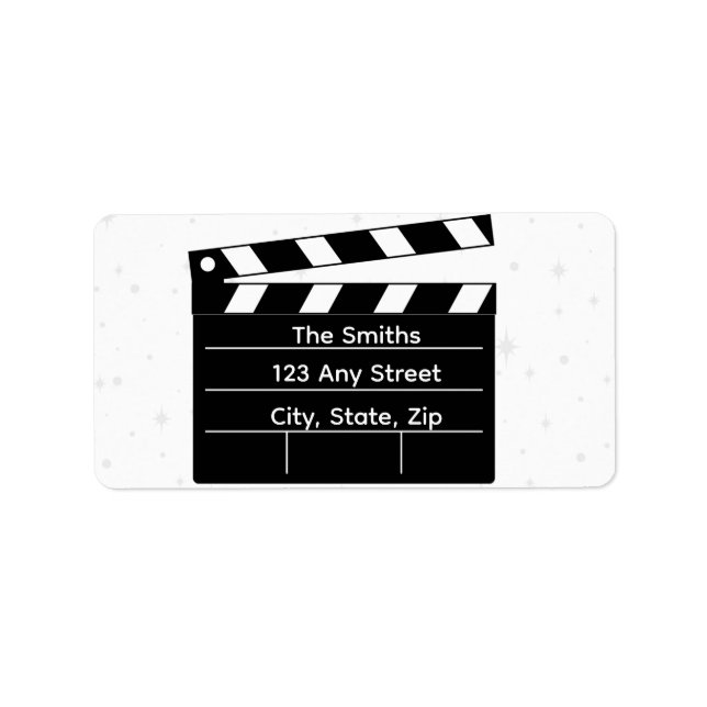 Movie Clapperboard-Adresse Adressaufkleber (Vorne)