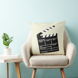 Movie Director Clap Clapper Clapperboard Design Kissen