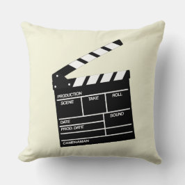 Movie Director Clap Clapper Clapperboard Design Kissen