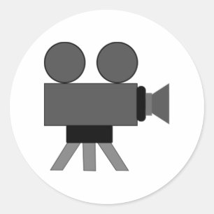 Movie Film Projector Runder Aufkleber