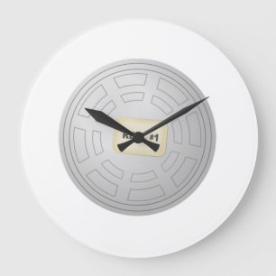 Movie Film Reel Große Wanduhr