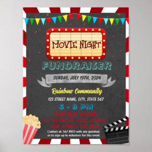 Movie Fundraiser-Ereignisvorlage Poster
