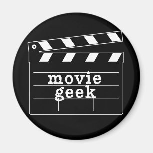 Movie Geek mit Clapboard Magnet