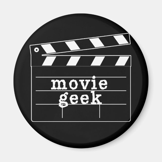 Movie Geek mit Clapboard Magnet (Vorne)