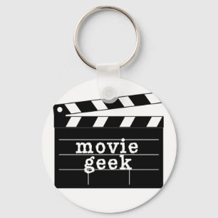 Movie Geek mit Clapboard Schlüsselanhänger