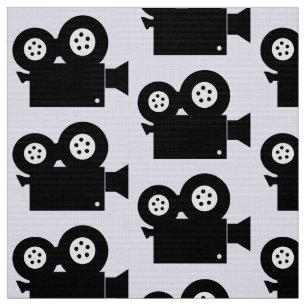 MOVIE-KAMERA-PATTERN-DESIGN FÜR FILMBUFFS STOFF
