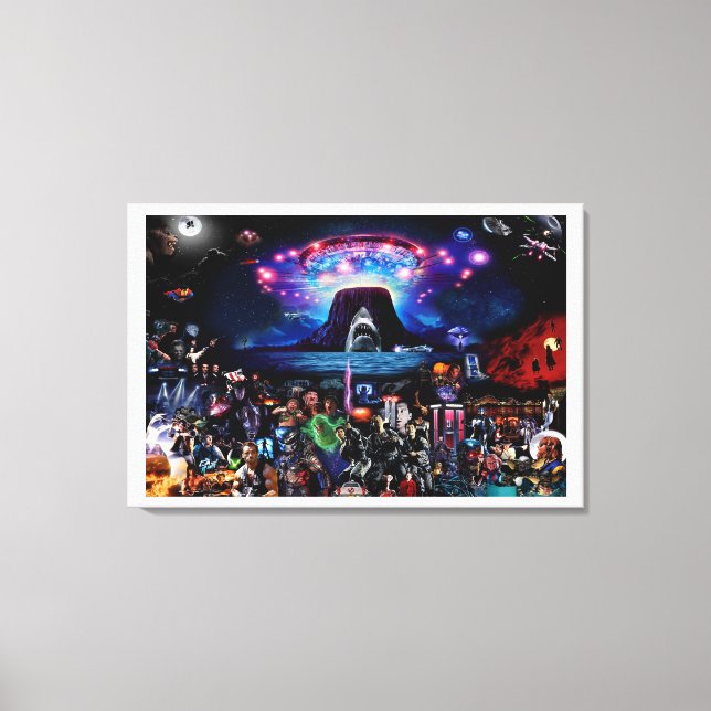Movie memorabilia montage wall Art Leinwand (Vorderseite)