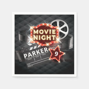 Movie Night Luxury Personalisiert Serviette