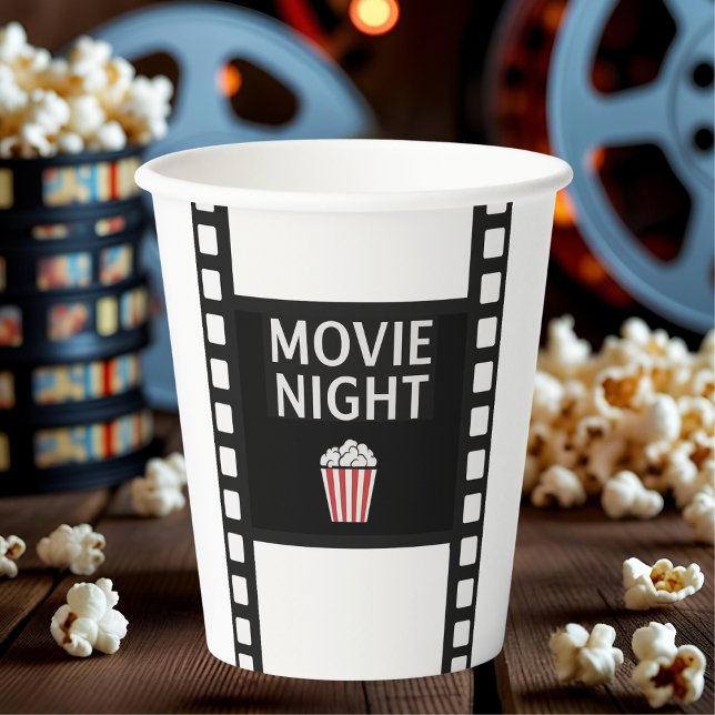 Movie Night Paper Cups | Film Strip & Popcorn  Pappbecher (Von Creator hochgeladen)