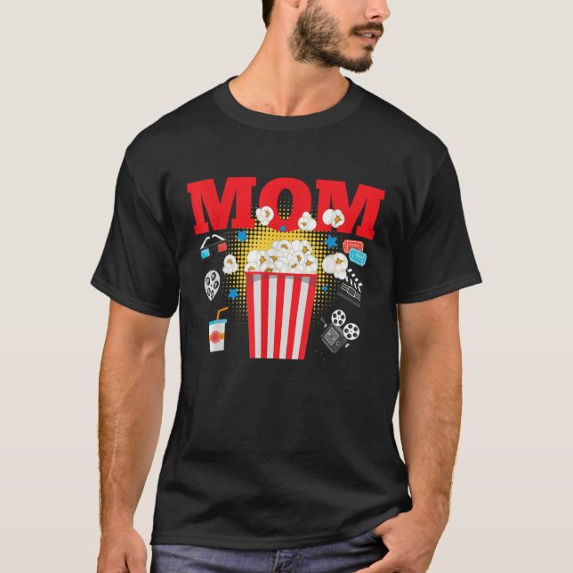 Movie Night Party Mom Movie Themed Birthday Party  T-Shirt (Vorderseite)