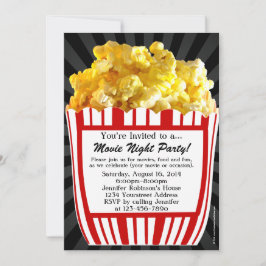 Movie Night Popcorn Custom Party Einladungen