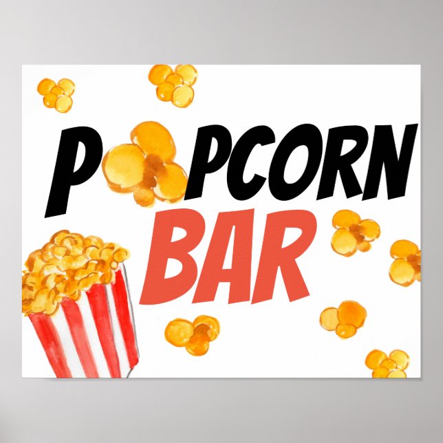 Movie Party Popcorn Bar poster-Zeichen Poster (Vorne)