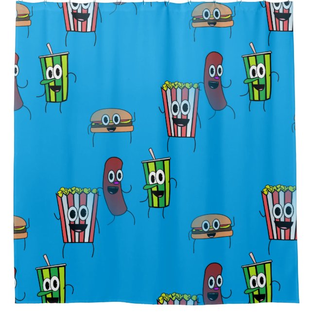 Movie Popcorn Duschvorhang (Vorderseite)