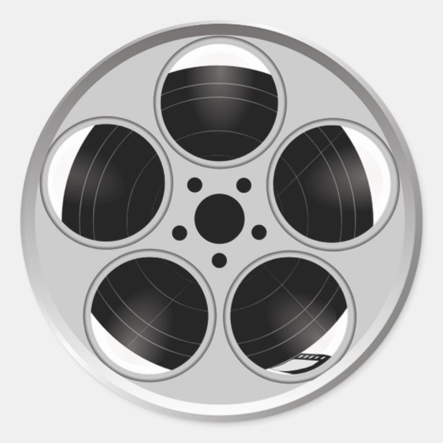 Movie Reel Runder Aufkleber (Vorderseite)