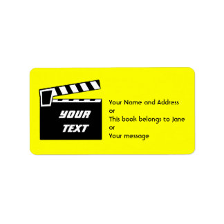 Movie Slate Clapperboard Adressaufkleber