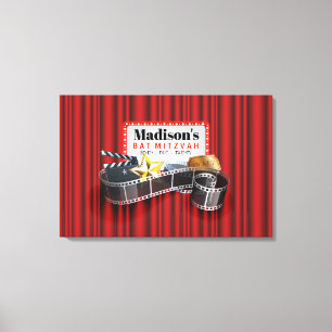 MOVIE STAR Bat Bar Mitzvah Unterschreiben in MEMOR Leinwanddruck