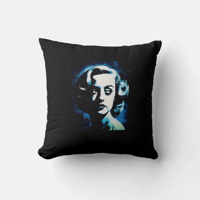 Movie Star Bette Nior Throw Pillow Davis Kissen (Vorderseite)