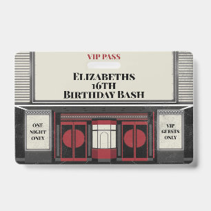 Movie-Star-Geburtstagsfeier-VIP-Pass Ausweis