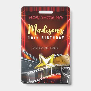 MOVIE STAR HOLLYWOOD BROADWAY Geburtstag VIP Pass Ausweis