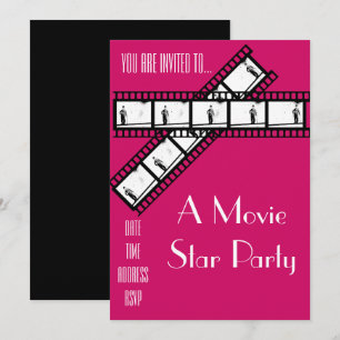 Movie Star Hollywood kleidet sich Party Einladung