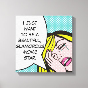 Movie Star Pop Art Stretched Canvas Print Leinwanddruck