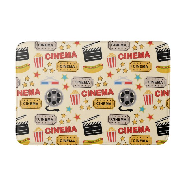 Movie Theater Fun Muster Badematte (Vorderseite)